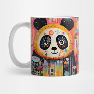 Wild Flower Panda Abstract flowers and shapes Mug